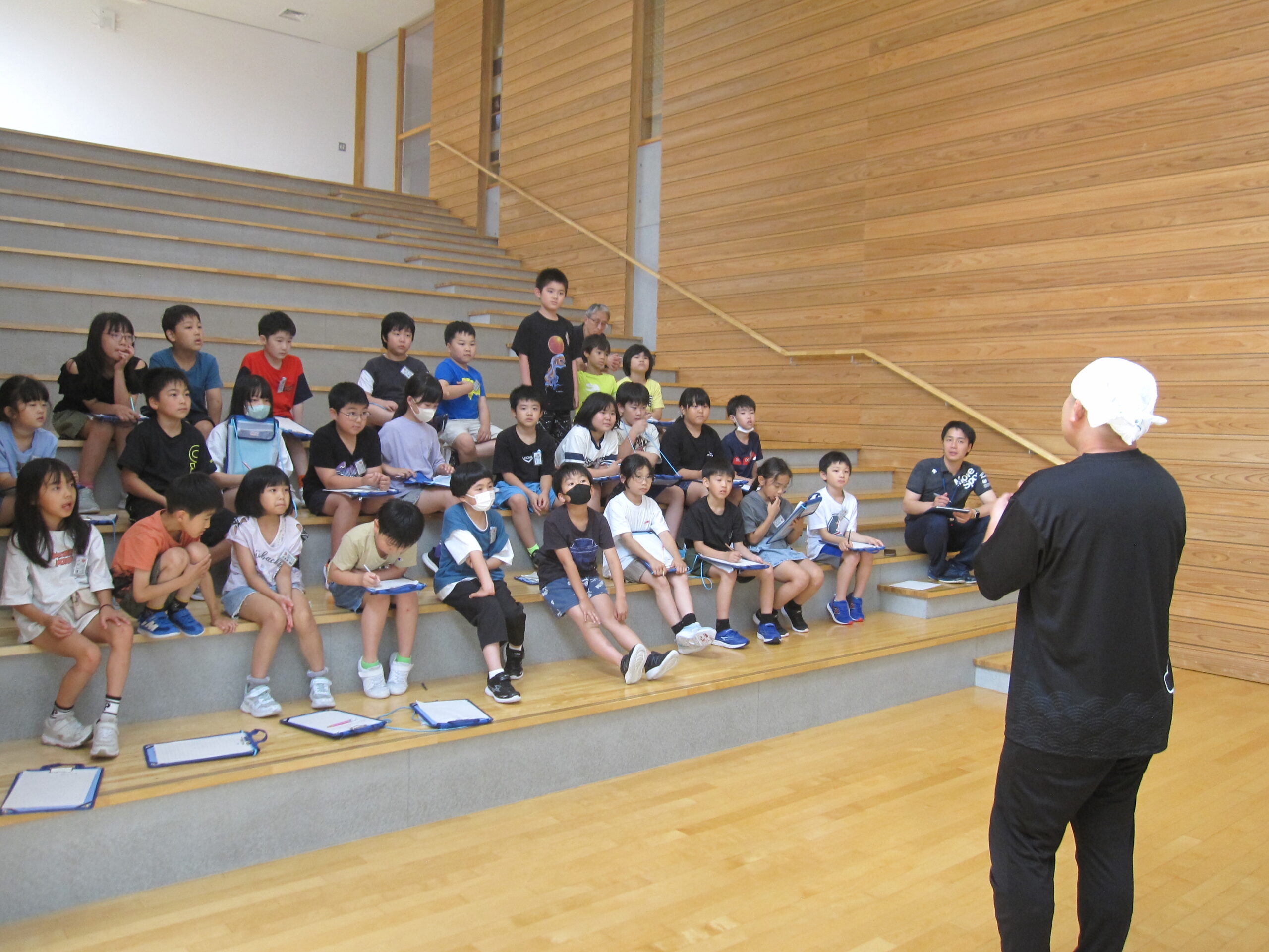 7月15日(火)　3年生番楽教室始まりました のサムネイル画像